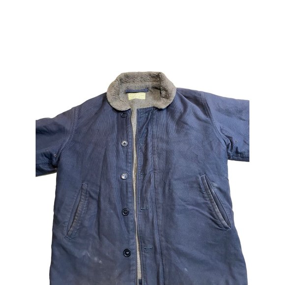 Vintage WWII US Navy N1 Deck Jacket Contract Coat Blue - Picture 3 of 6